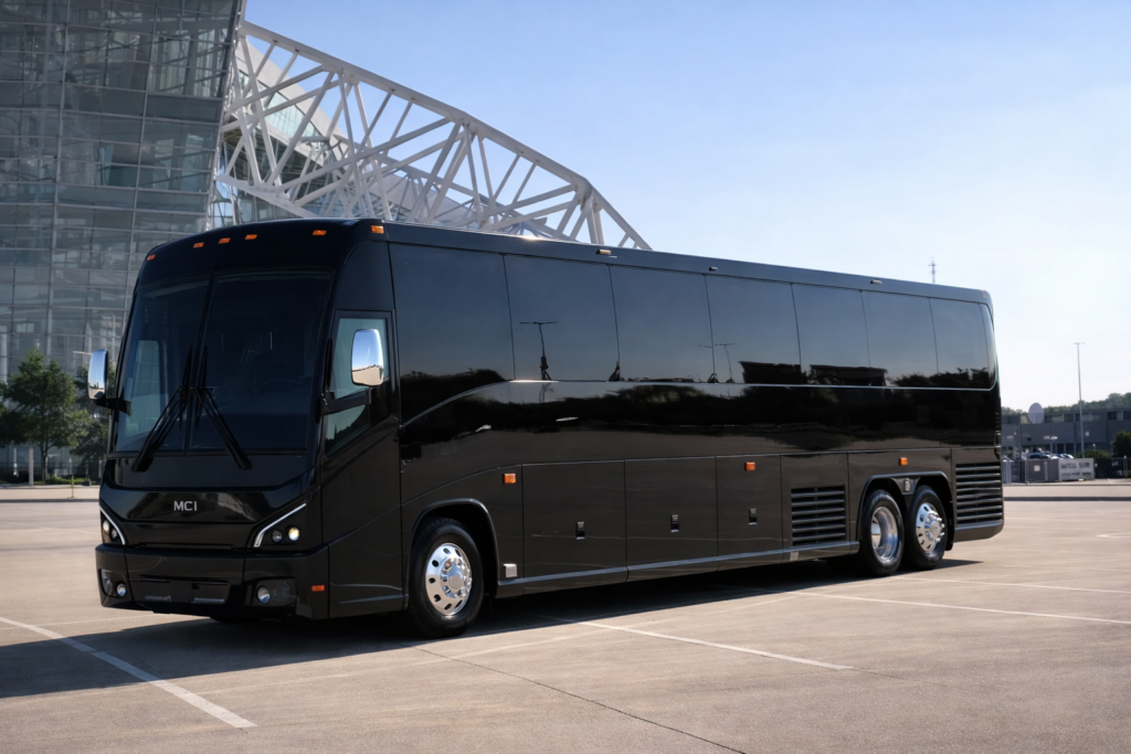 Coach Bus Barcelona with a luxury coach and professional chauffeur outside a landmark hotel in Barcelona